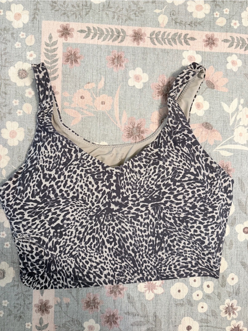 aerie Black and White Leopard Print Tank Top